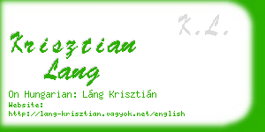 krisztian lang business card